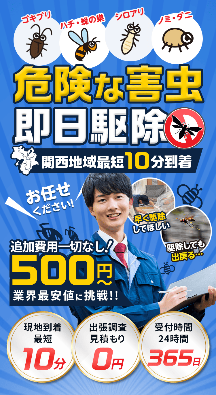 害虫駆除・予防プロにお任せ。