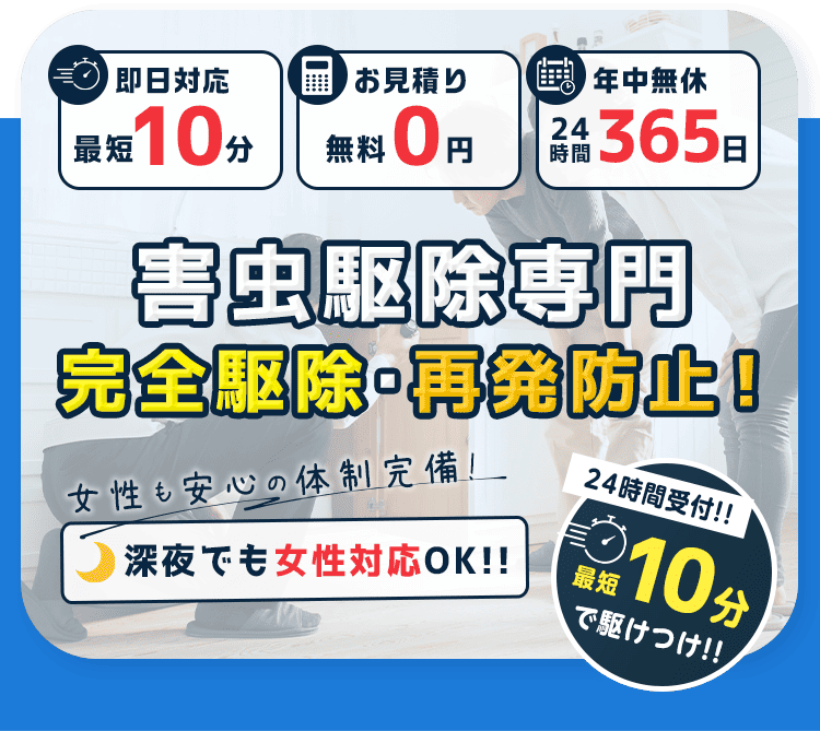 ゴキブリ駆除・予防プロにお任せ。